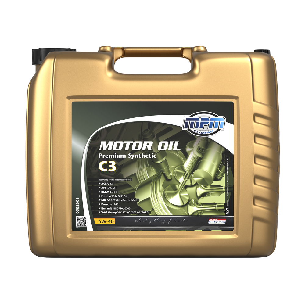 MPM Premium Synthetic C3 5W-40 Motorolja Dunk 20 l