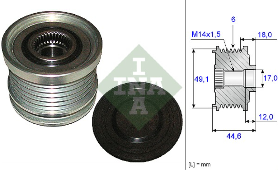 Alternativ bild 0 för Frihjulskoppling INA