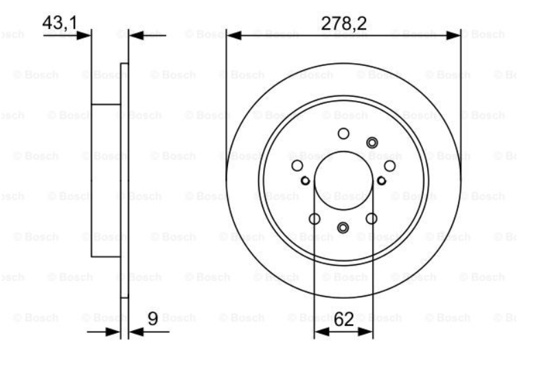 Alternativ bild 0 för Bromsskiva Bosch