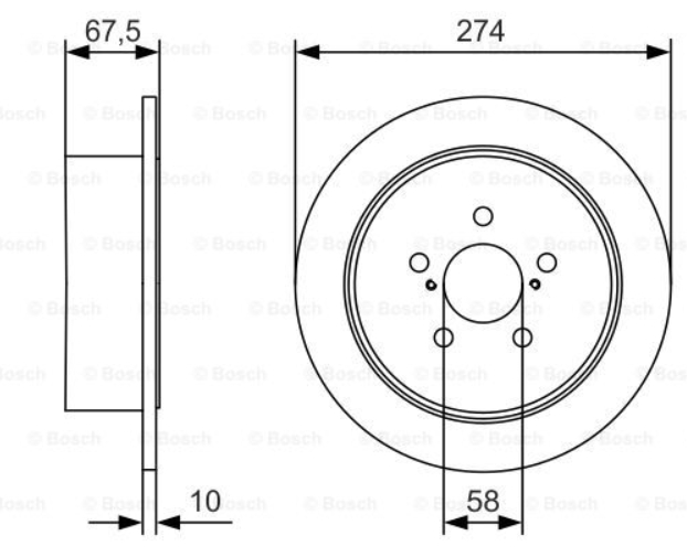 Alternativ bild 0 för Bromsskiva Bosch