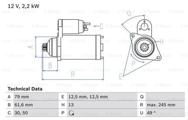 Alternativ bild 0 för Startmotor