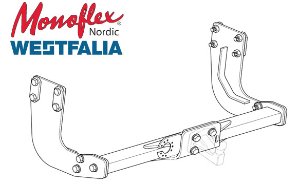 Westfalia Dragkrok 4-håls kula