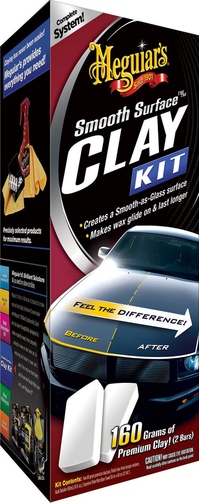 Meguiars Smooth Surface Clay Kit - Rengöringslera komplett sats/ 160 g