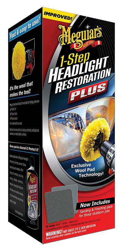 Meguiars 1-Step Headlight Restoration Plus - Strålkastarpoleringssats