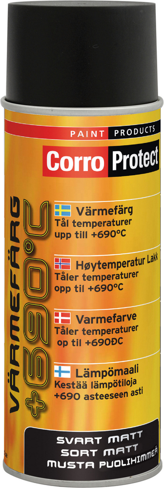 Corroprotect - Värmefärg Svart 400 ml