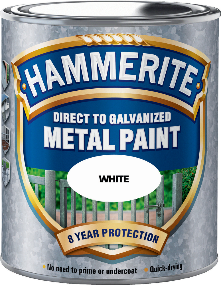 Hammerite Hammarlack - Vit 750 ml - Rostskyddsfärg / Metallfärg