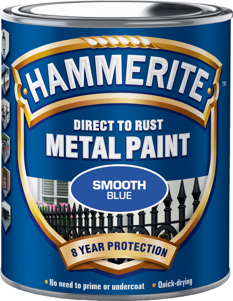 Hammerite Hammarlack - Smooth Blå 750 ml - Rostskyddsfärg / Metallfärg