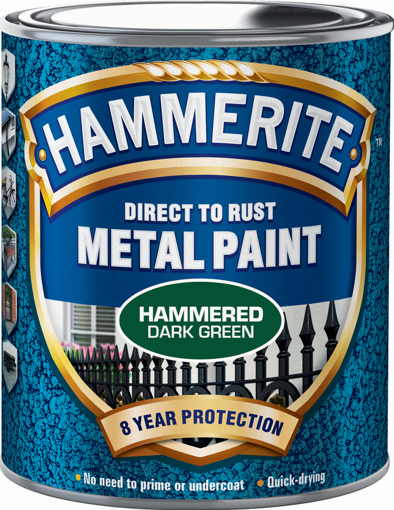 Hammerite Hammarlack - Hammered Mörkgrön 750 ml - Rostskyddsfärg / Met
