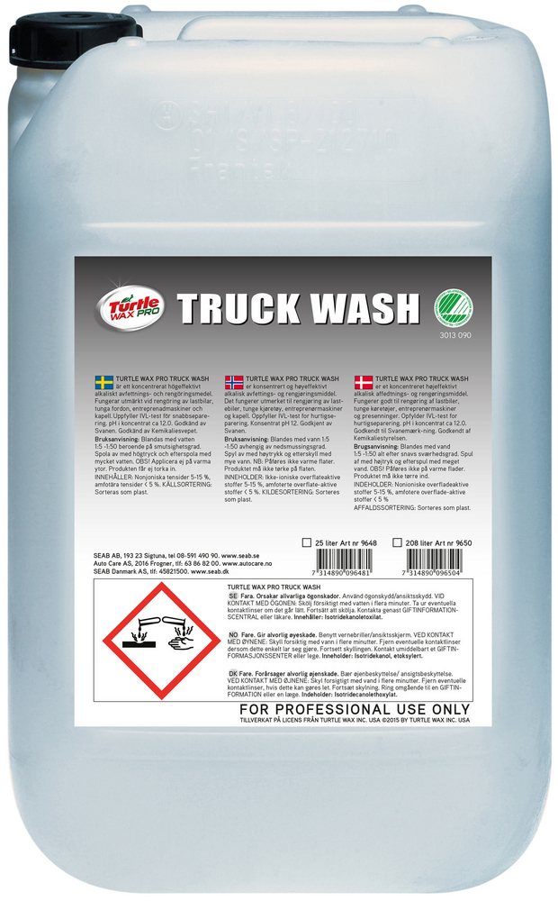Turtle Wax Pro Truck Wash - Alkalisk avfettning Dunk 25 l