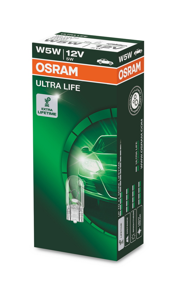 Osram Ultra Life - Glödlampa W5W 5W 12 V 1-pack