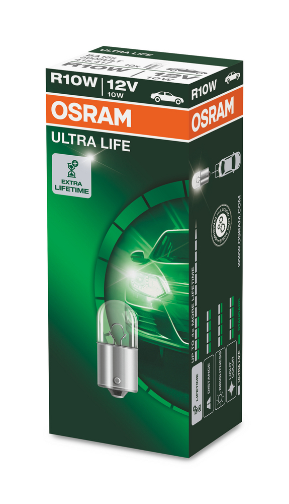 Osram Ultra Life - Glödlampa R10W 10W 12 V 1-pack