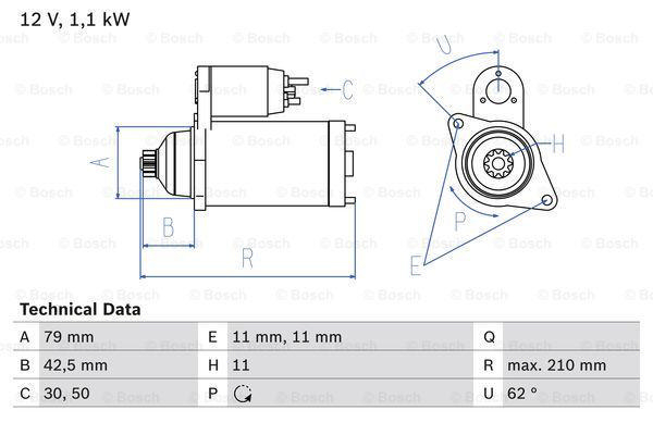 Alternativ bild 0 för Startmotor Bosch