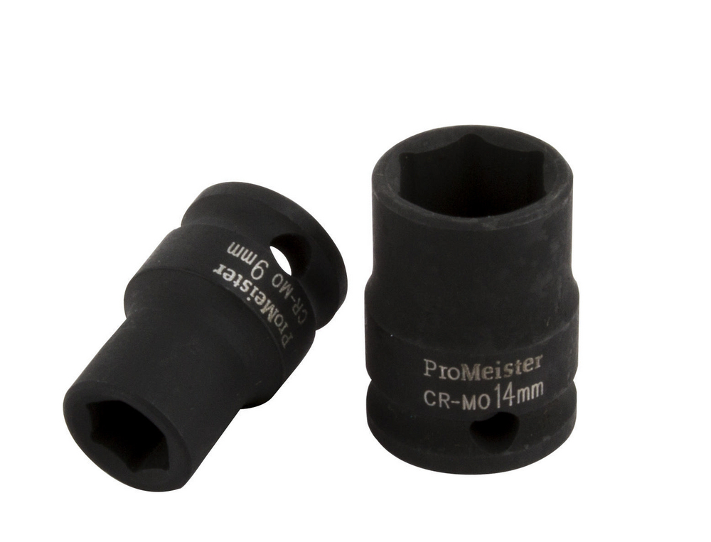 Krafthylsa 3/8" 6-kant 9 mm