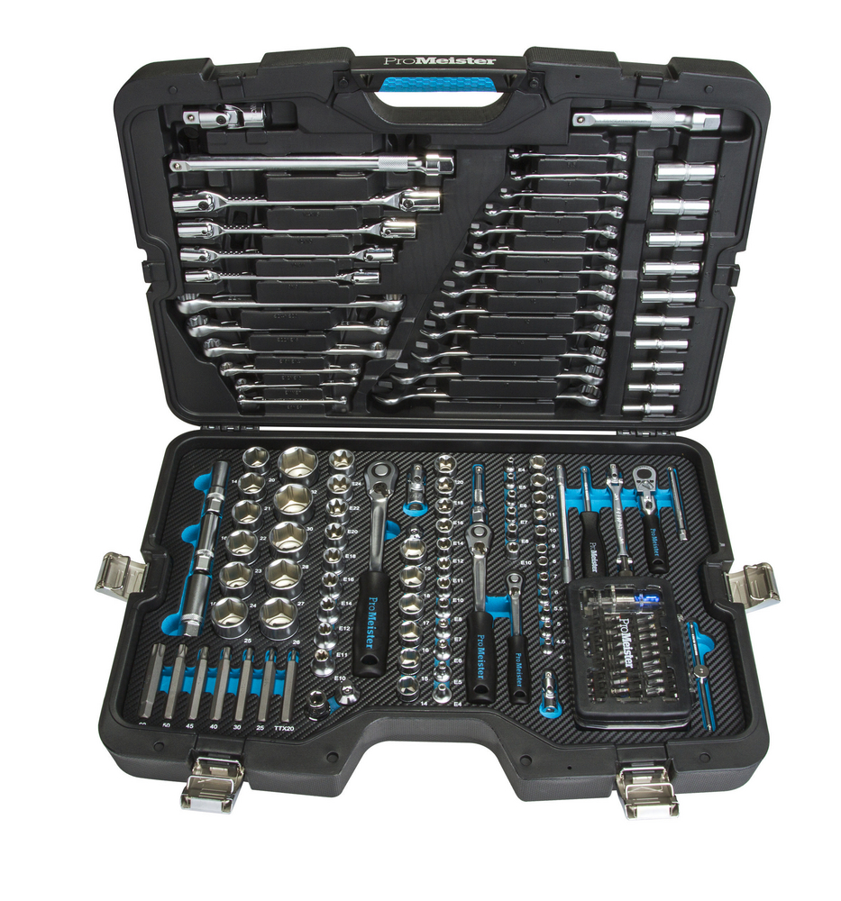 Hylsnyckelsats 1/4", 3/8" & 1/2" 162-Delar