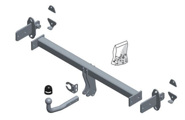 Brink Dragkrok med fast kula