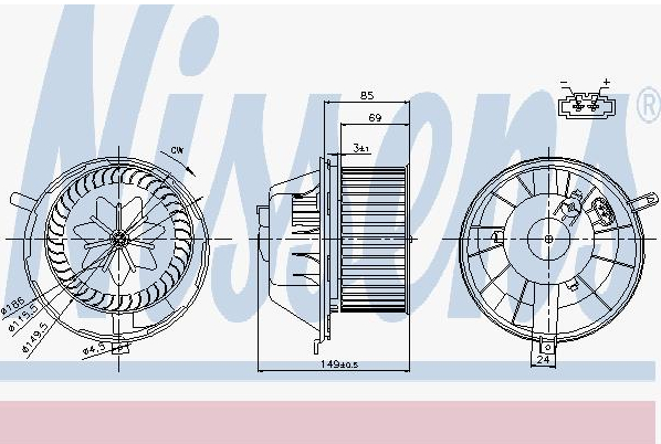 Alternativ bild 0 för Kupéfläkt Nissens