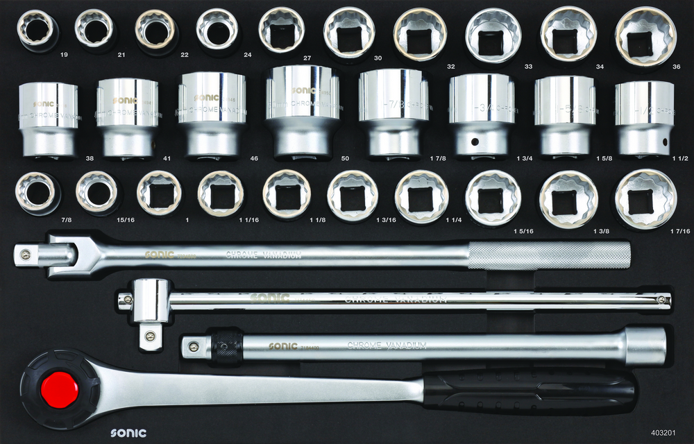 Hylsnyckelsats 3/4"mm & (SAE) SFS 32-Delar
