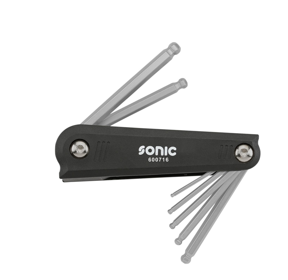Insexnyckelsats Vikbar 2,5-10mm Med Kulände 7-Delar Sonic