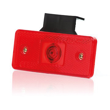 Pos. ljus Röd 12-24V med fäste