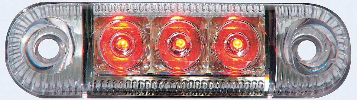 Pos.ljus 3 LED Röd