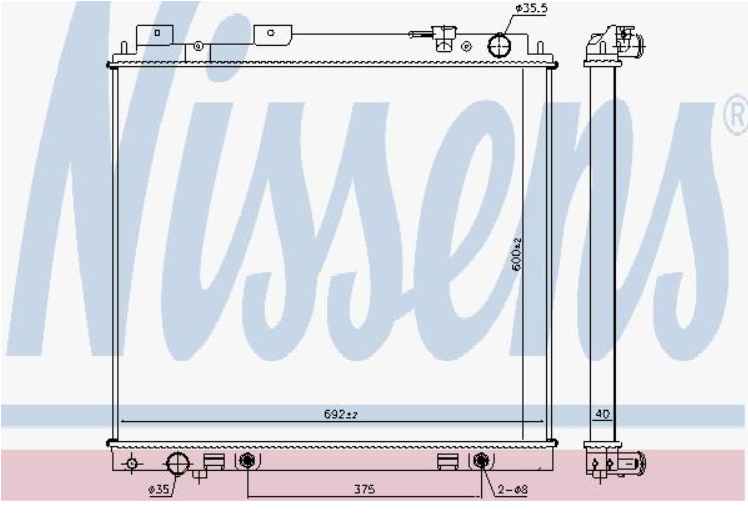 Alternativ bild 0 för Kylare Nissens