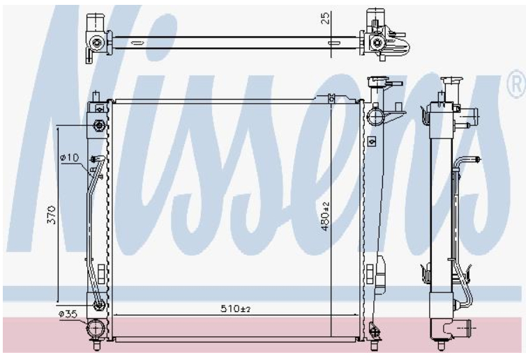 Alternativ bild 0 för Kylare Nissens