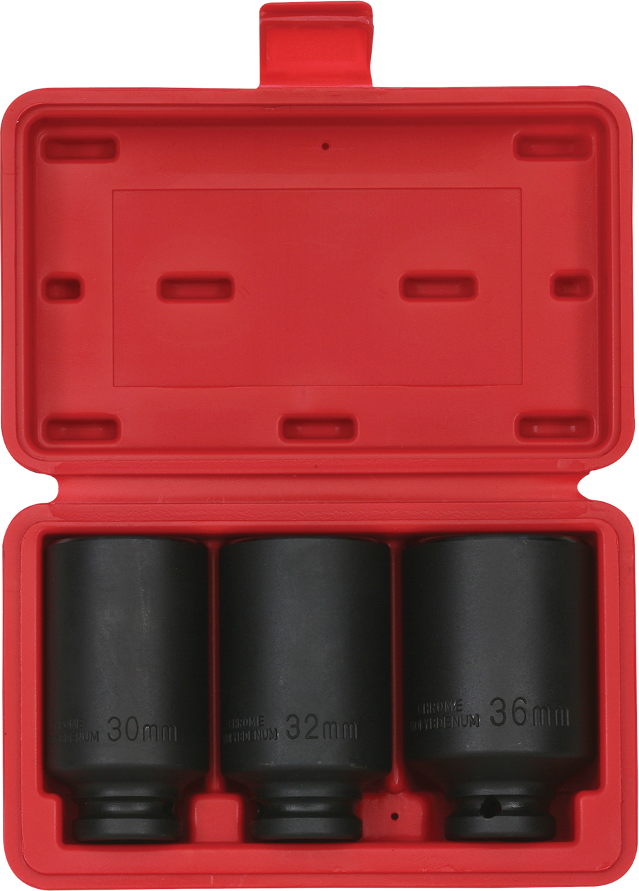 Hjulaxelhylsor 1/2" Kraft 12-Kant 30-36mm 3-Delar Sonic