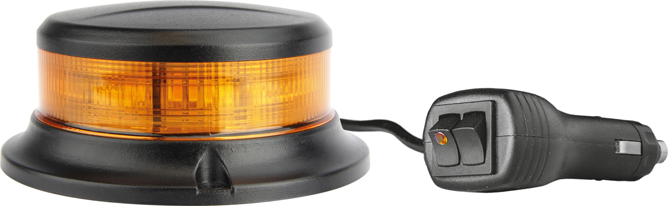Slim varningsljus magnet 12-30V DC Magnet + cigg plugg Orange