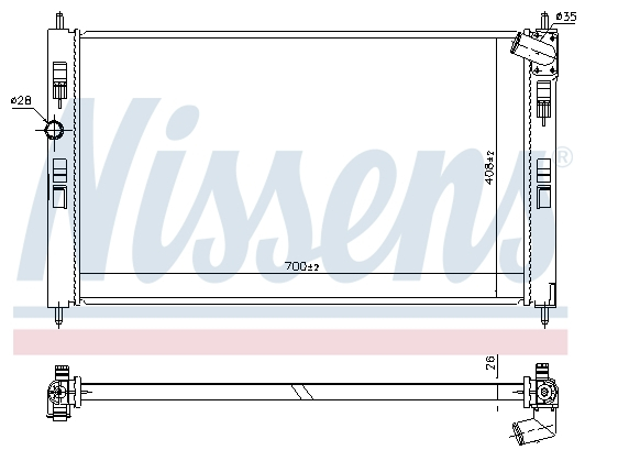 Alternativ bild 0 för Kylare Nissens