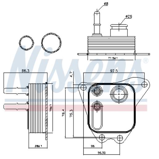 Alternativ bild 0 för Oljekylare