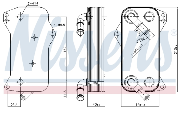 Alternativ bild 0 för Oljekylare