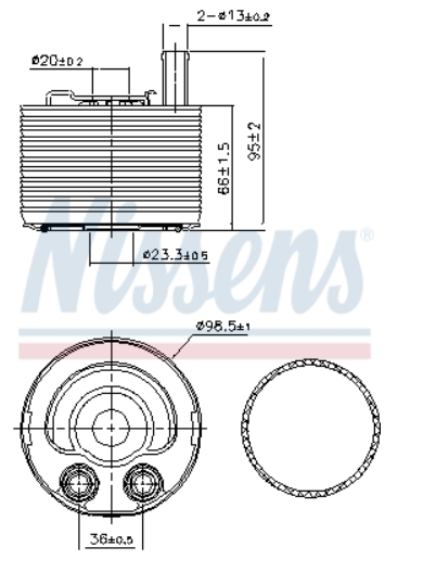 Alternativ bild 0 för Oljekylare Nissens