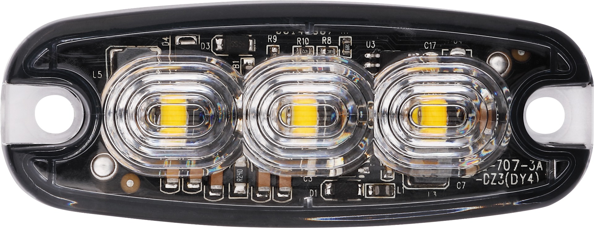 Blixtljus 3 LED klar lins