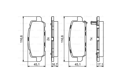 Alternativ bild 0 för Bromsbelägg Bosch