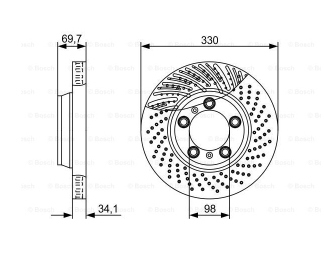 Alternativ bild 0 för Bromsskiva Bosch