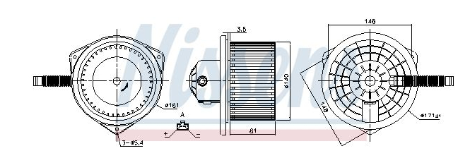 Kupéfläktsmotor Nissens