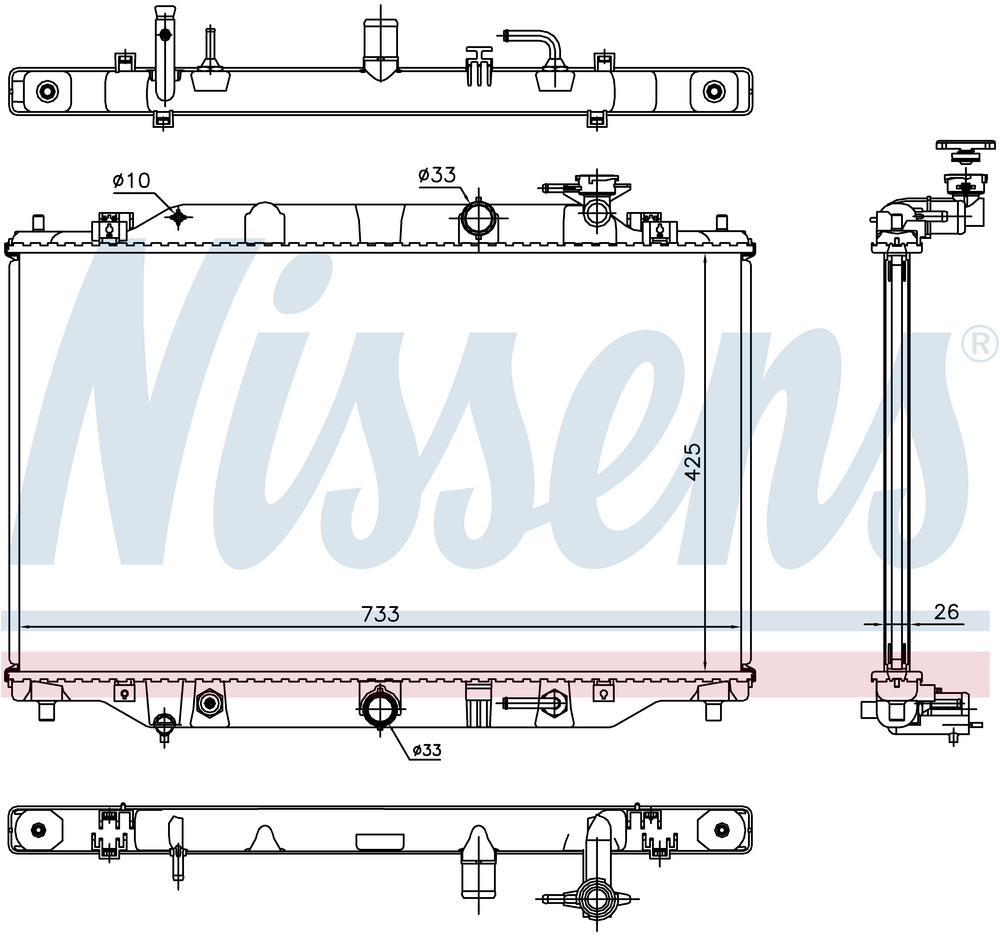 Alternativ bild 0 för Kylare Nissens