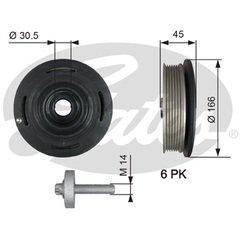 Alternativ bild 0 för Vevaxelremskiva