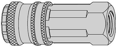 Tryckluftskoppling 1/4" NPT INV NBR. Serie 320 eSafe, DN 7.6 Cejn