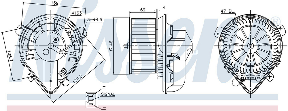 Alternativ bild 0 för Kupéfläkt Nissens