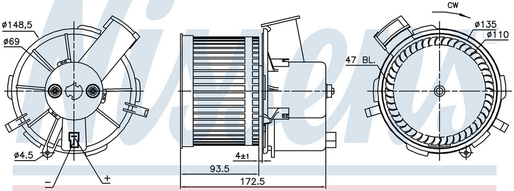 Alternativ bild 0 för Kupéfläkt Nissens