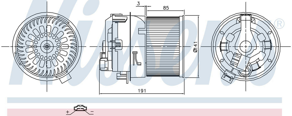Kupéfläktsmotor Nissens