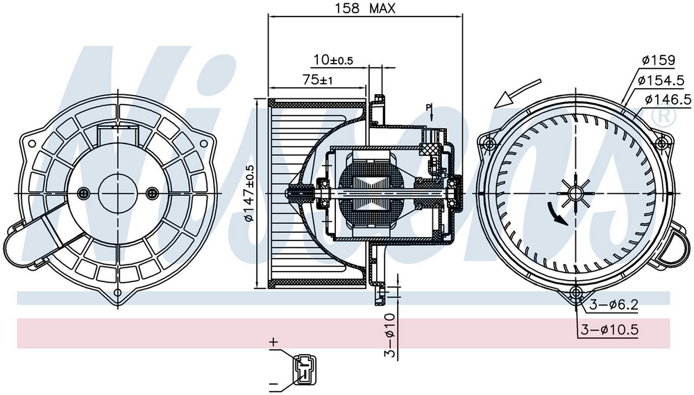 Alternativ bild 0 för Kupéfläktsmotor