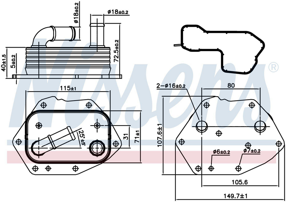 Alternativ bild 0 för Oljekylare