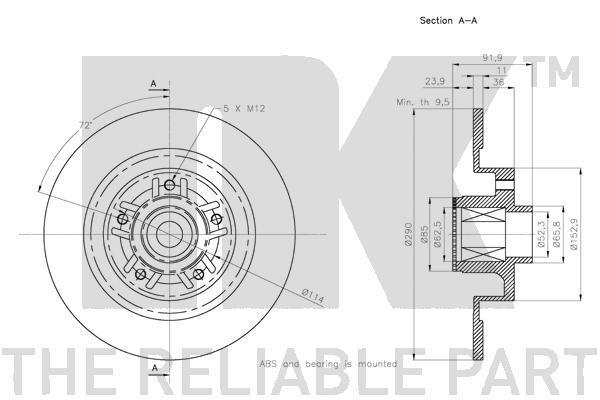 Alternativ bild 0 för Bromsskiva ATE