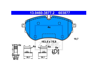 Alternativ bild 0 för Bromsbelägg ATE