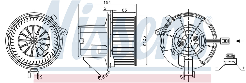 Alternativ bild 0 för Kupéfläktsmotor
