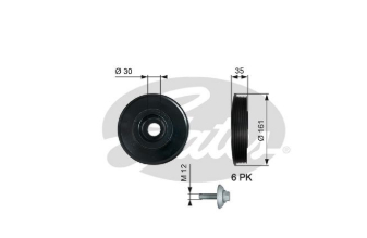 Alternativ bild 0 för Vevaxelremskiva