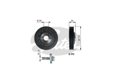 Alternativ bild 0 för Vevaxelremskiva