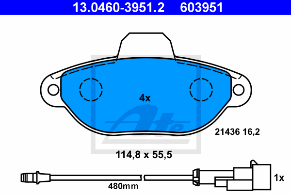Alternativ bild 0 för Bromsbelägg ATE